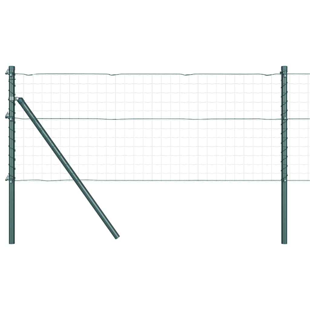 Vidaxl afrasteringspaal 13 pcs groen staal