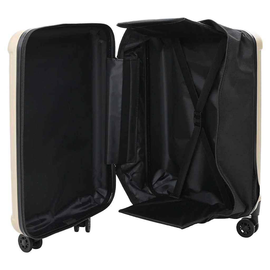 Vidaxl koffer met slot champagne 34 x 23 x 55.5 cm abs kunststof