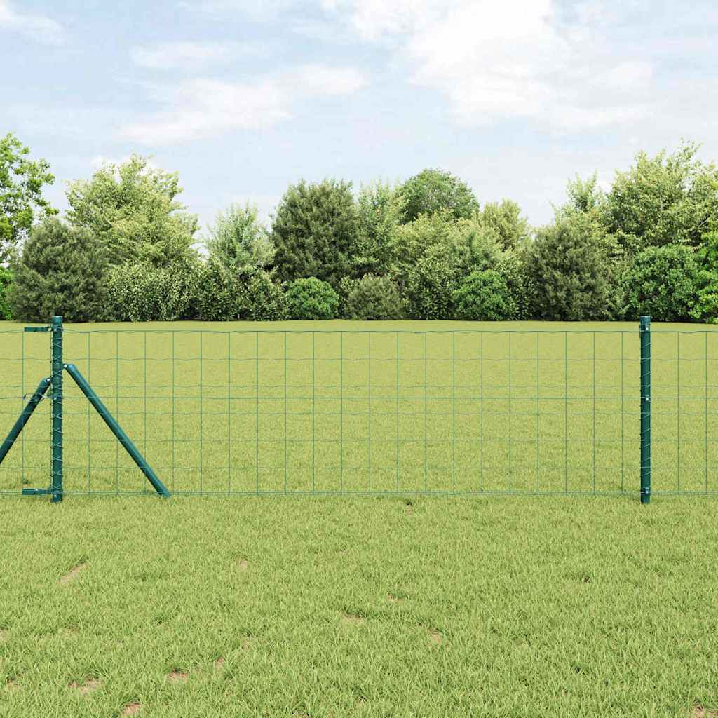 Vidaxl euro hek groen 0,4 x 50 m pvc-gecoat ijzer