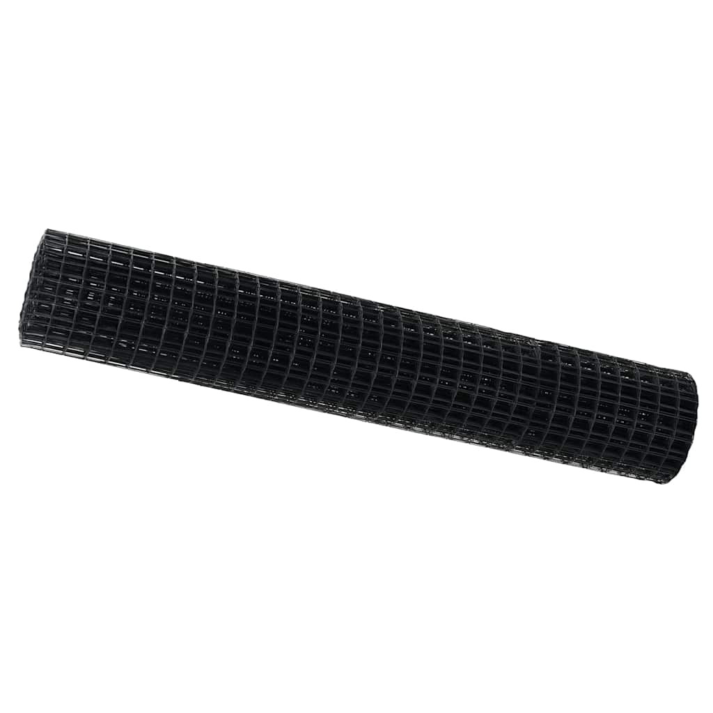 Vidaxl euro hek grijs 1,5 x 10 m pvc-gecoat ijzer