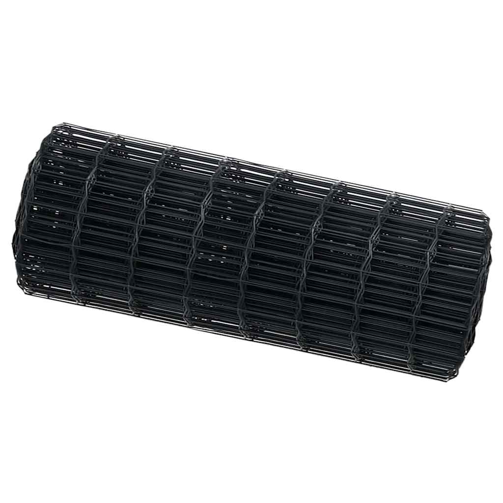 Vidaxl euro hek grijs 0,8 x 10 m pvc-gecoat ijzer