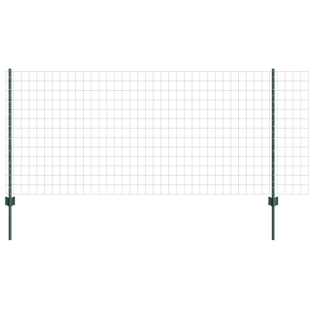 Vidaxl hek met paal groen 1 x 25 m staal