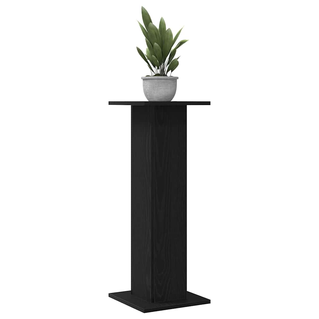 Vidaxl plantenstandaard 2 pcs zwart eiken 30 x 30 x 80 cm bewerkt hout