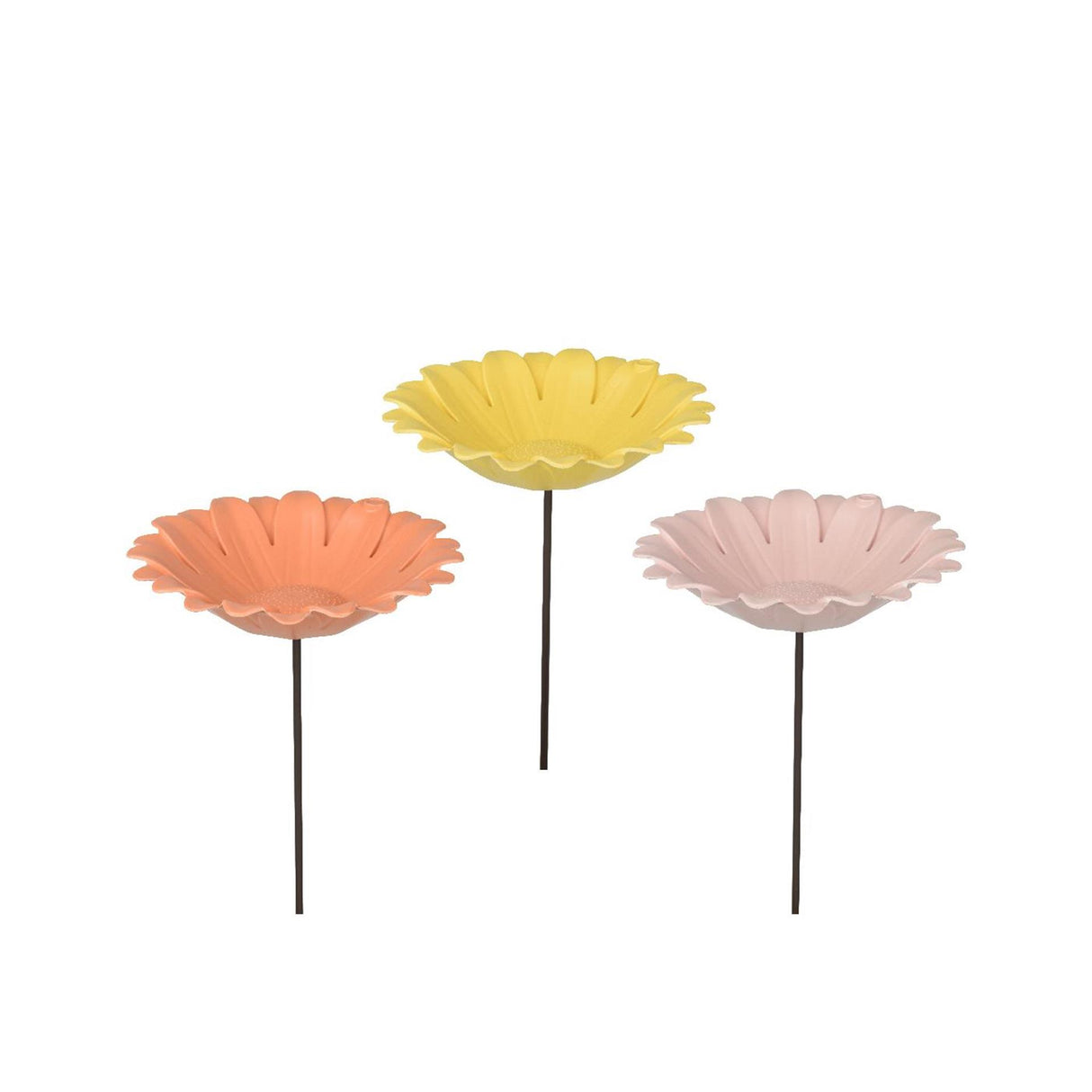 Mangeoire à oiseaux Decoris fleur sur tige 20,3xl63cm