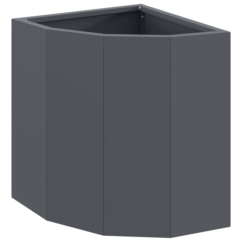 Vidaxl hoek plantbak antraciet 30 x 30 x 35 cm staal