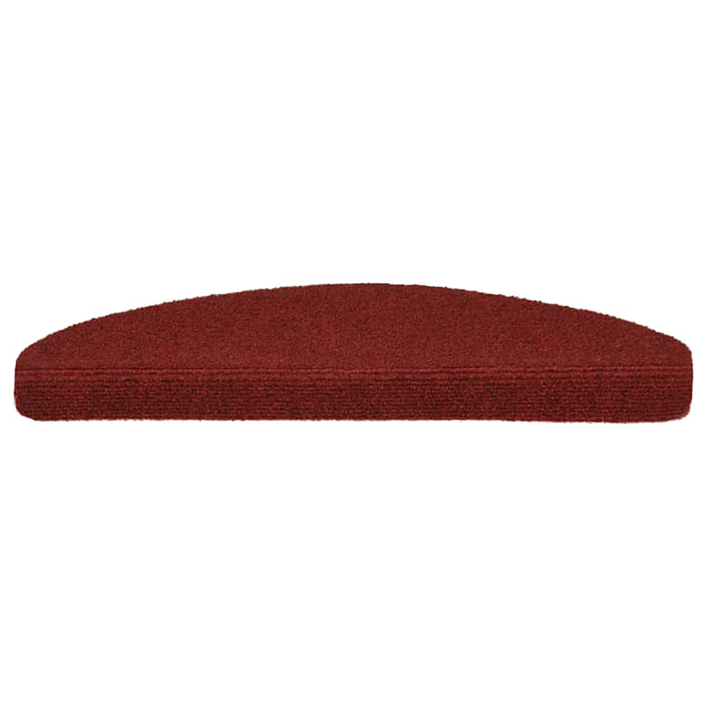 Vidaxl trapmatten zelfklevend 30 stuks 65x21x4 cm bordeaux rood halfrond groot