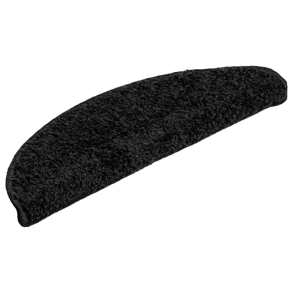 Vidaxl trapmatten 20 st 56x17x3 cm zwart halfrond