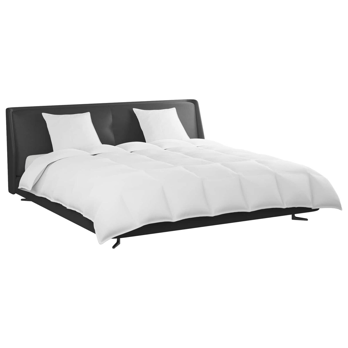 Vidaxl dekbed set met kussen 3 pcs wit donsveertjes