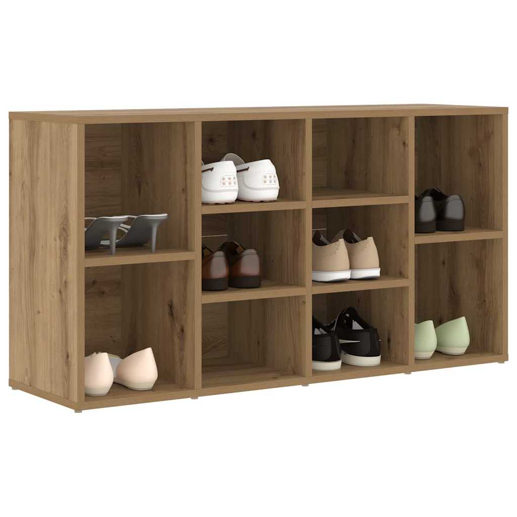 Vidaxl schoenenbank artisan eiken 103 x 30 x 54,5 cm bewerkt hout