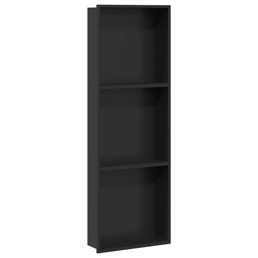 Vidaxl douche niche zwart 90 x 30 x 9,5 cm roestvrij staal