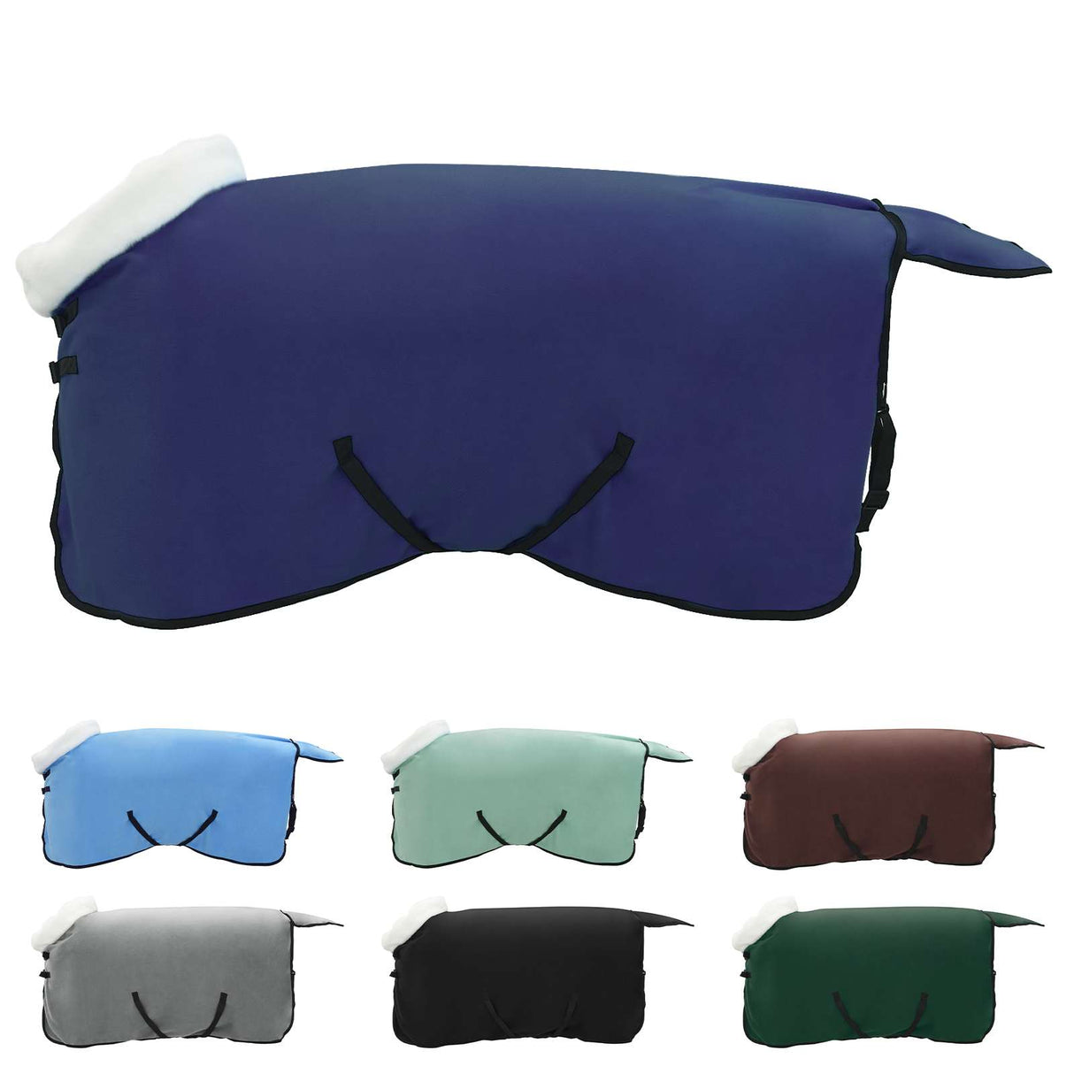 Vidaxl paardendeken marineblauw 75 cm polar fleece
