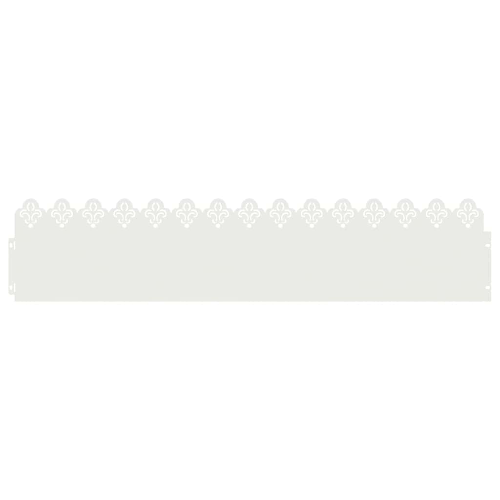 Vidaxl gazonranden 20 pcs wit 103 x 0,05 x 22 cm staal