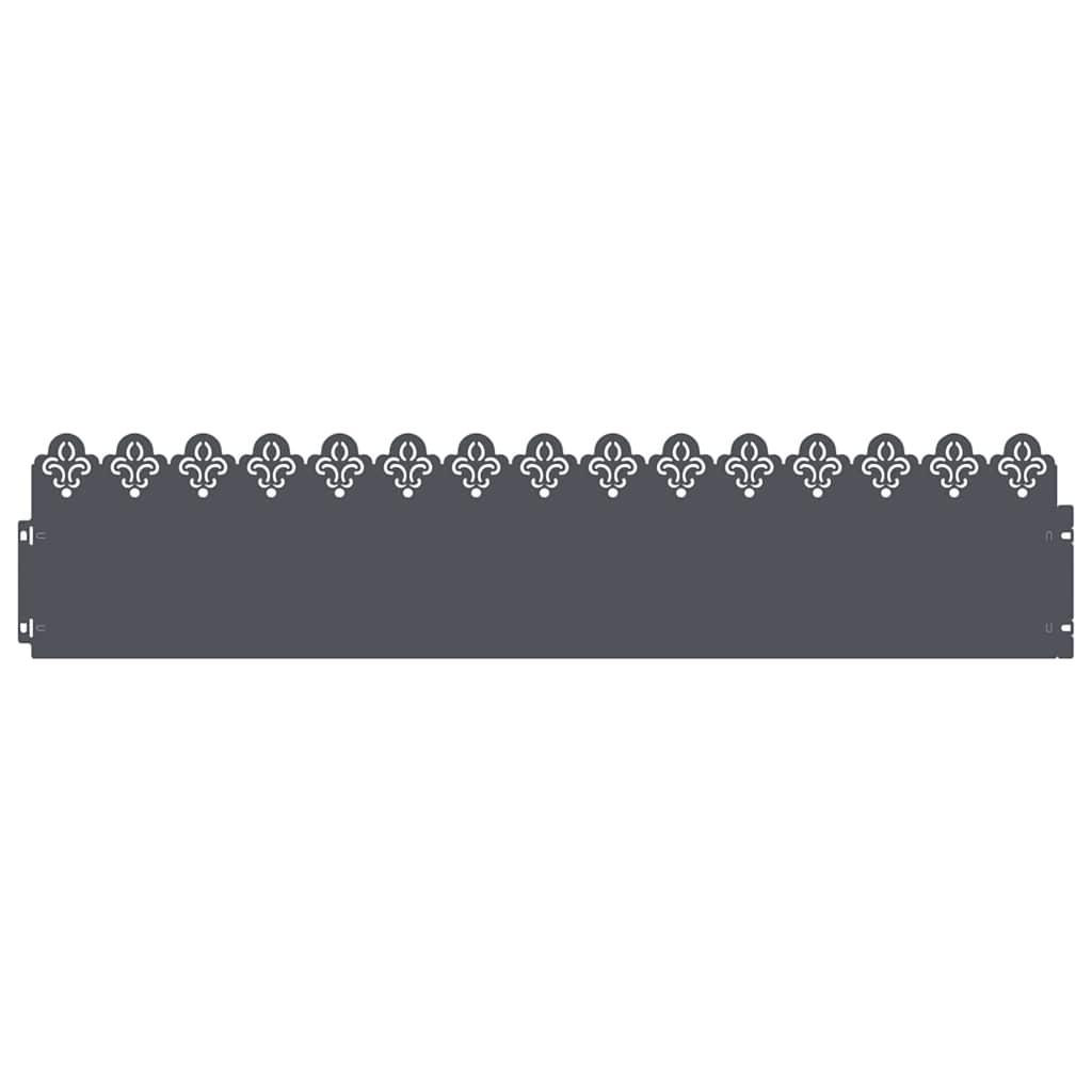 Vidaxl gazonranden 20 pcs antraciet 103 x 0,05 x 22 cm staal