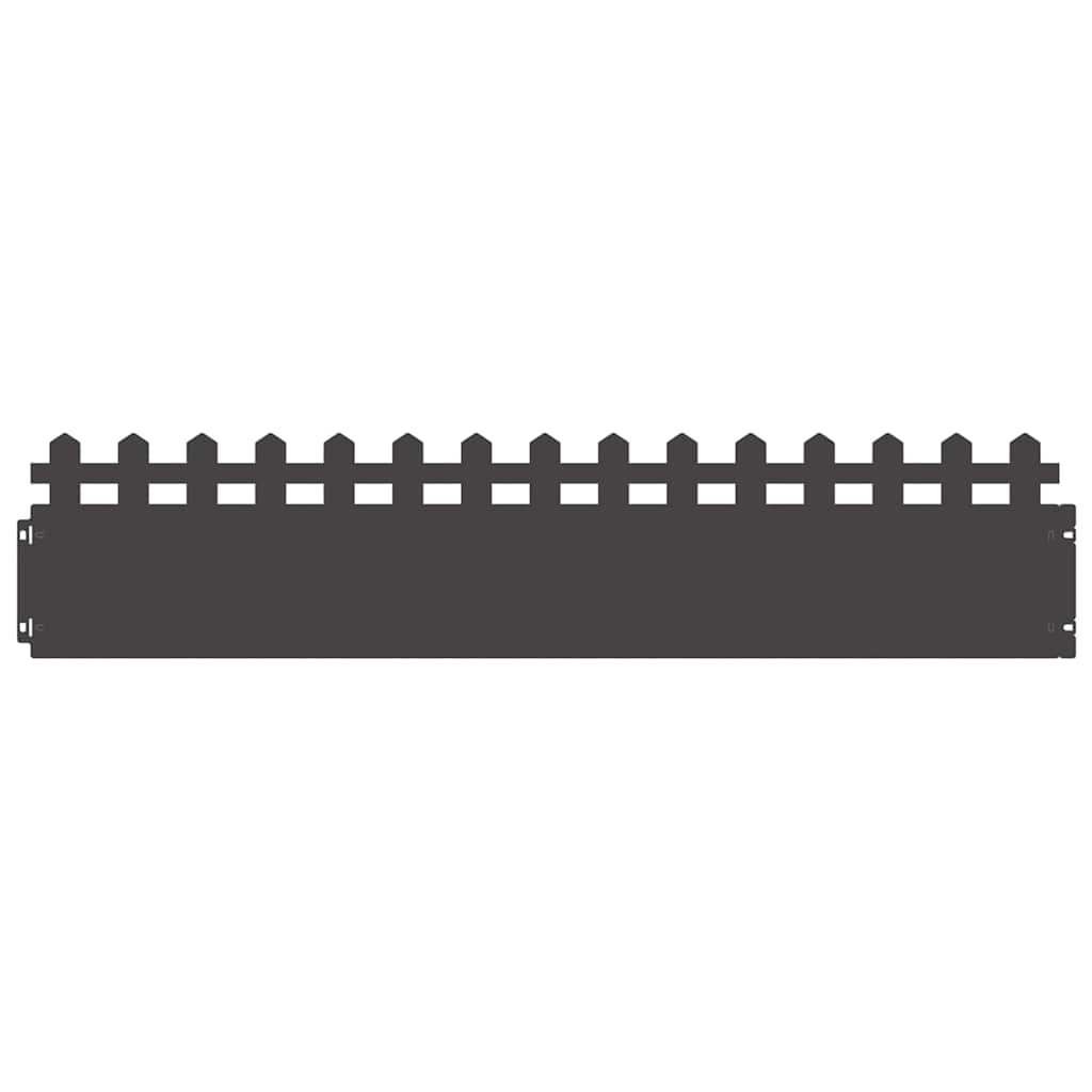 Vidaxl gazonranden 30 pcs zwart 103 x 0,05 x 22 cm staal