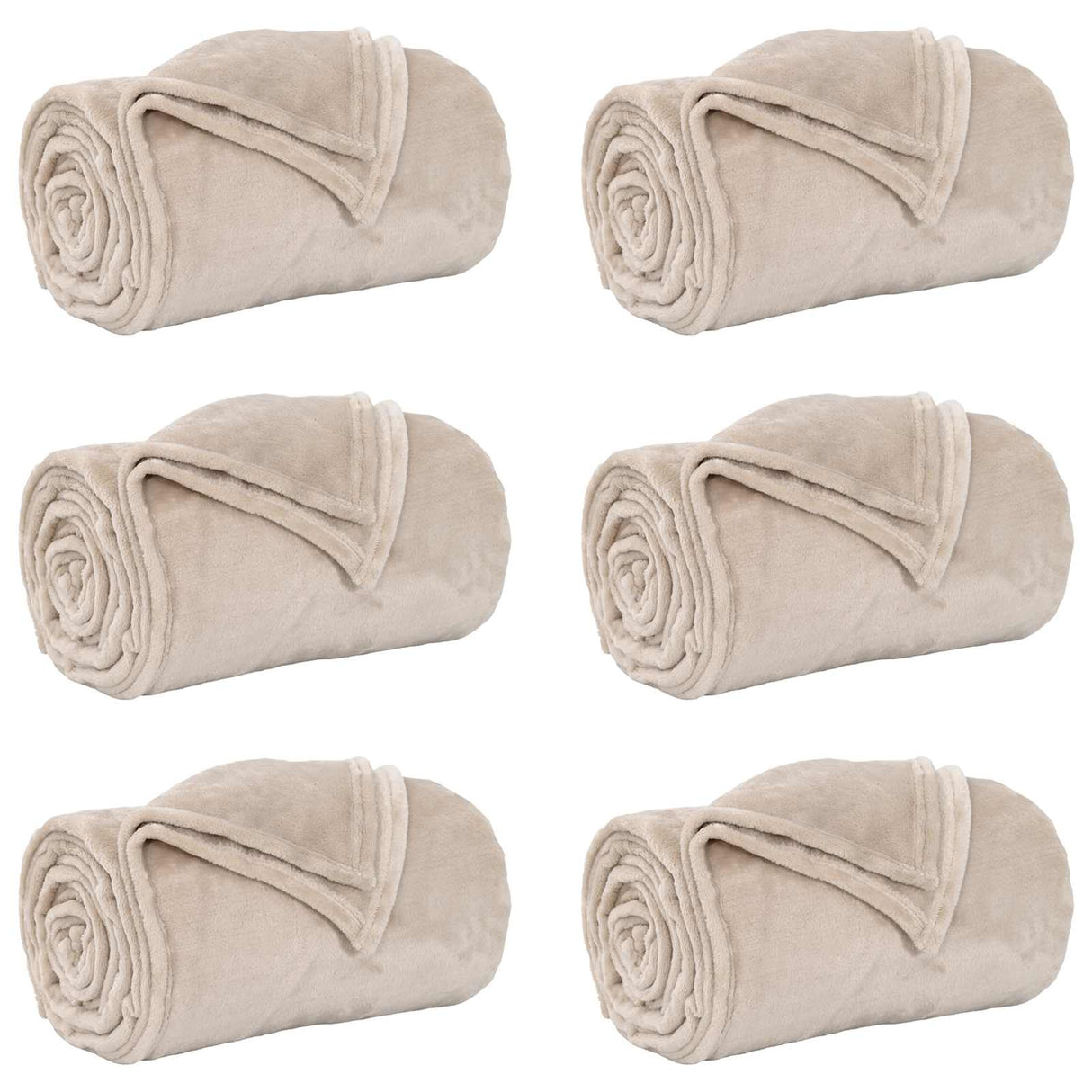 Vidaxl kleden 6 pcs beige 130 x 150 cm fleece