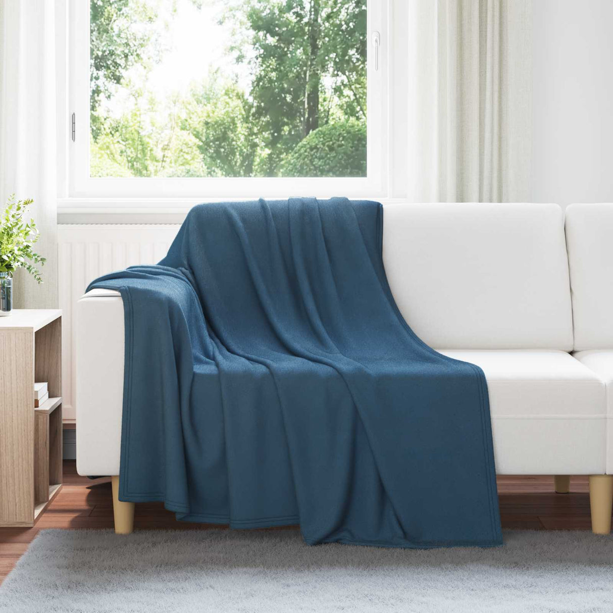 Vidaxl kleden 6 pcs marineblauw 200 x 150 cm fleece