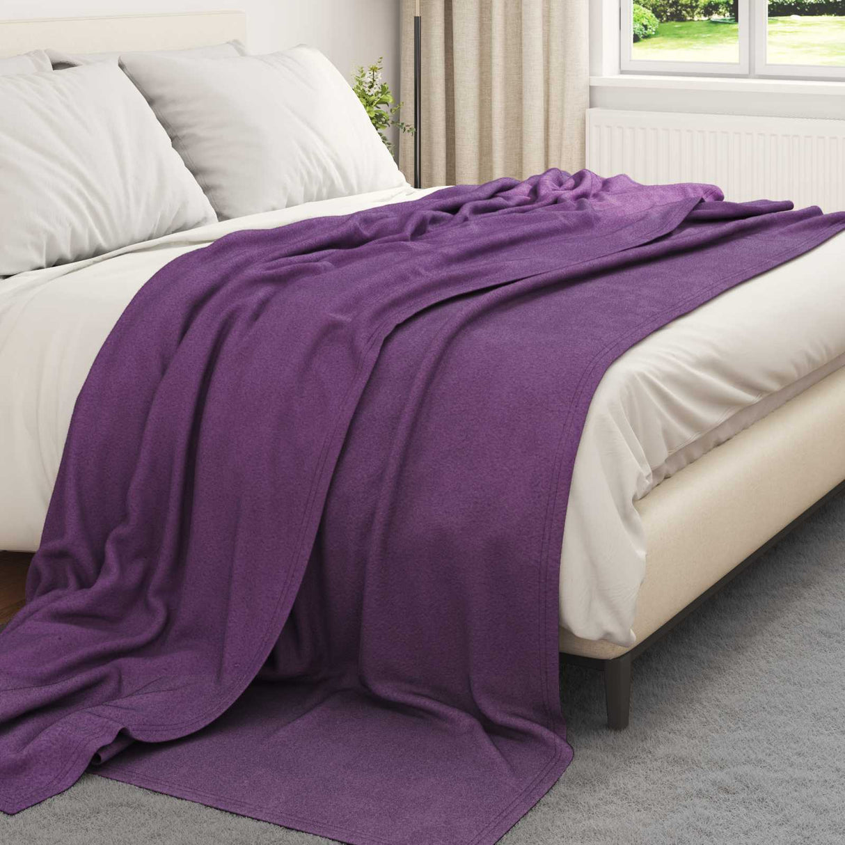 Vidaxl kleden 24 pcs paars 270 x 240 cm fleece