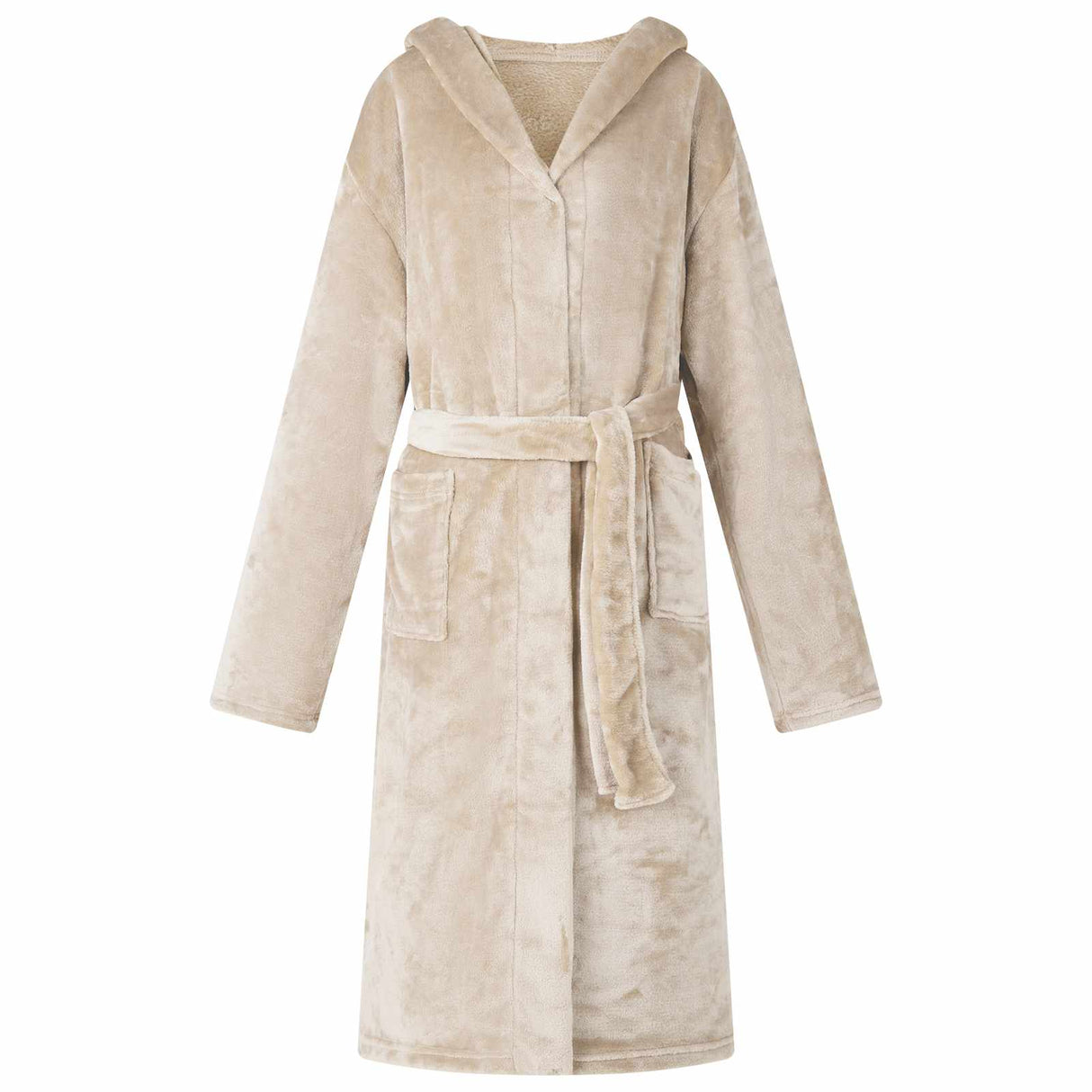 Vidaxl badjas hoodie beige xxl flanel