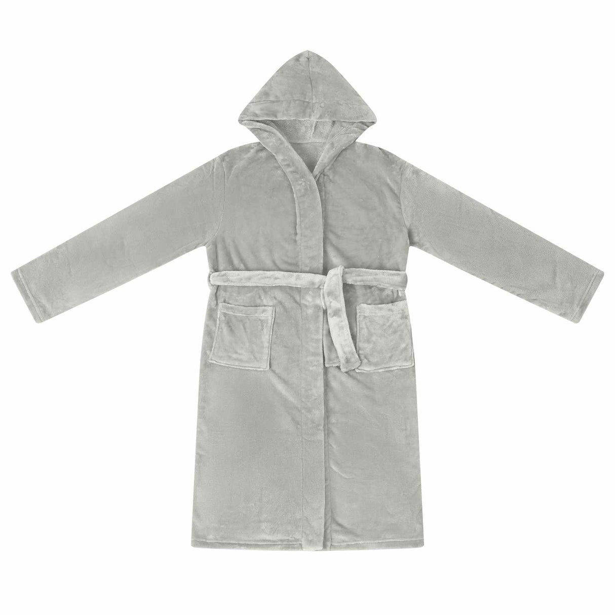 Vidaxl badjas hoodie grijs xxl flanel