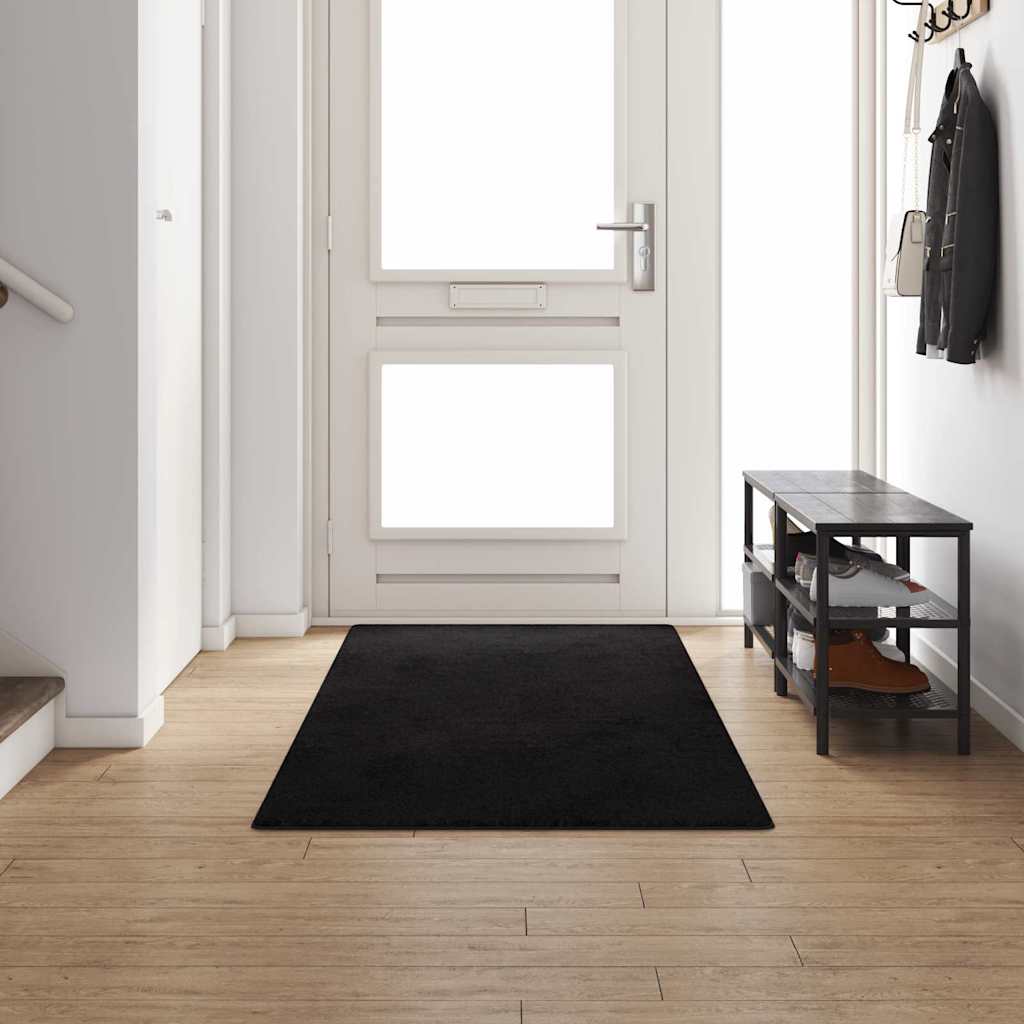 Vidaxl tapijt loper zwart 100 x 300 cm 100% polypropylene tuft