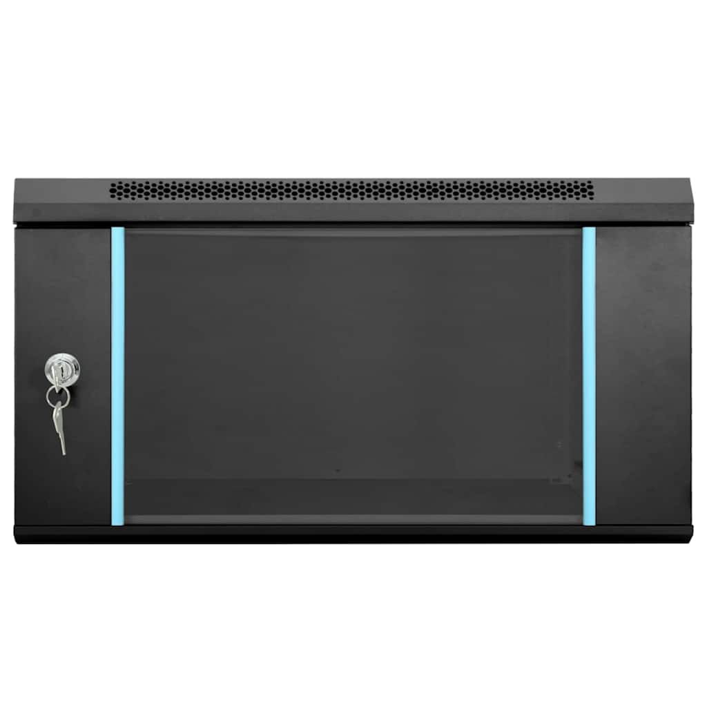 Vidaxl netwerk kabinet met opslag zwart 53 x 60 x 30 cm staal