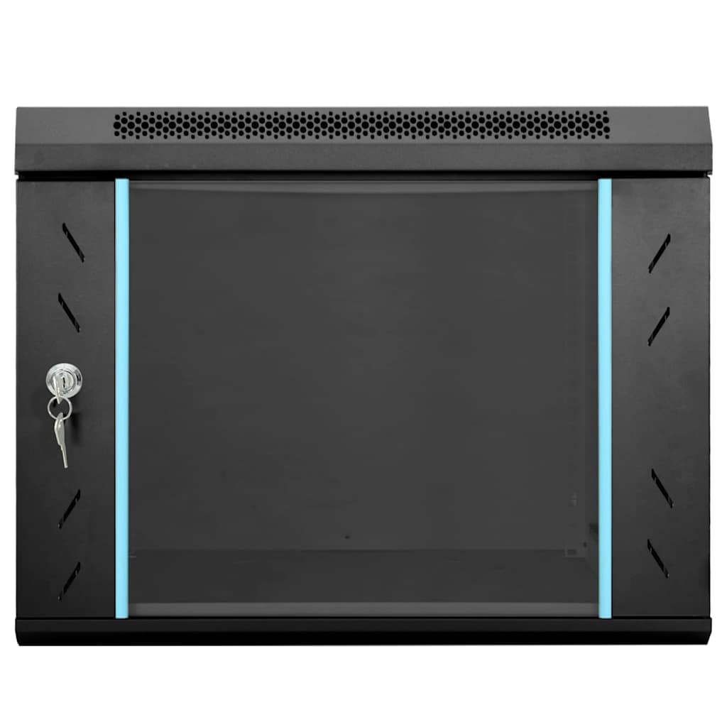 Vidaxl netwerk kabinet met opslag zwart 53 x 60 x 45 cm staal