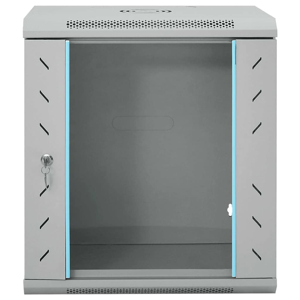 Vidaxl netwerk kabinet met opslag grijs 53 x 45 x 60 cm staal