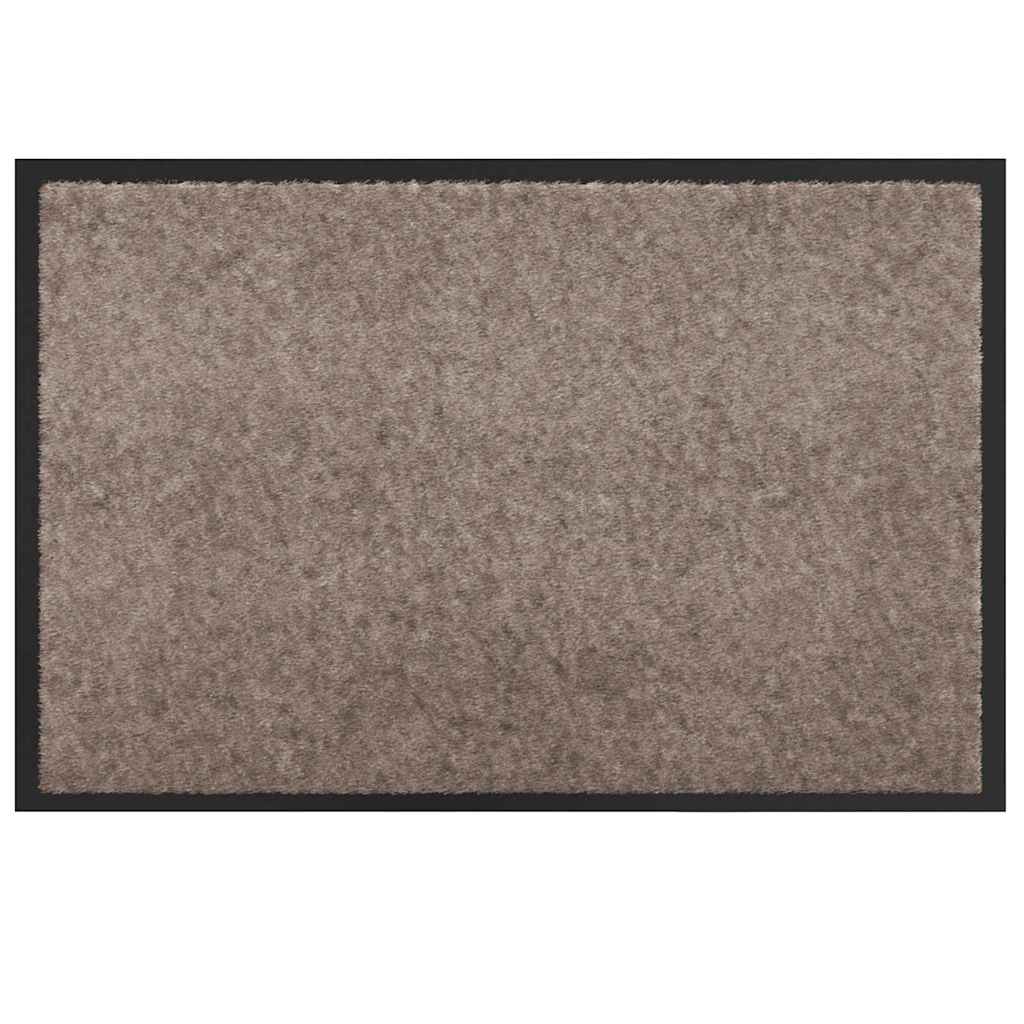 Vidaxl deurmat beige 60 x 40 x 1.2 cm teddy stof