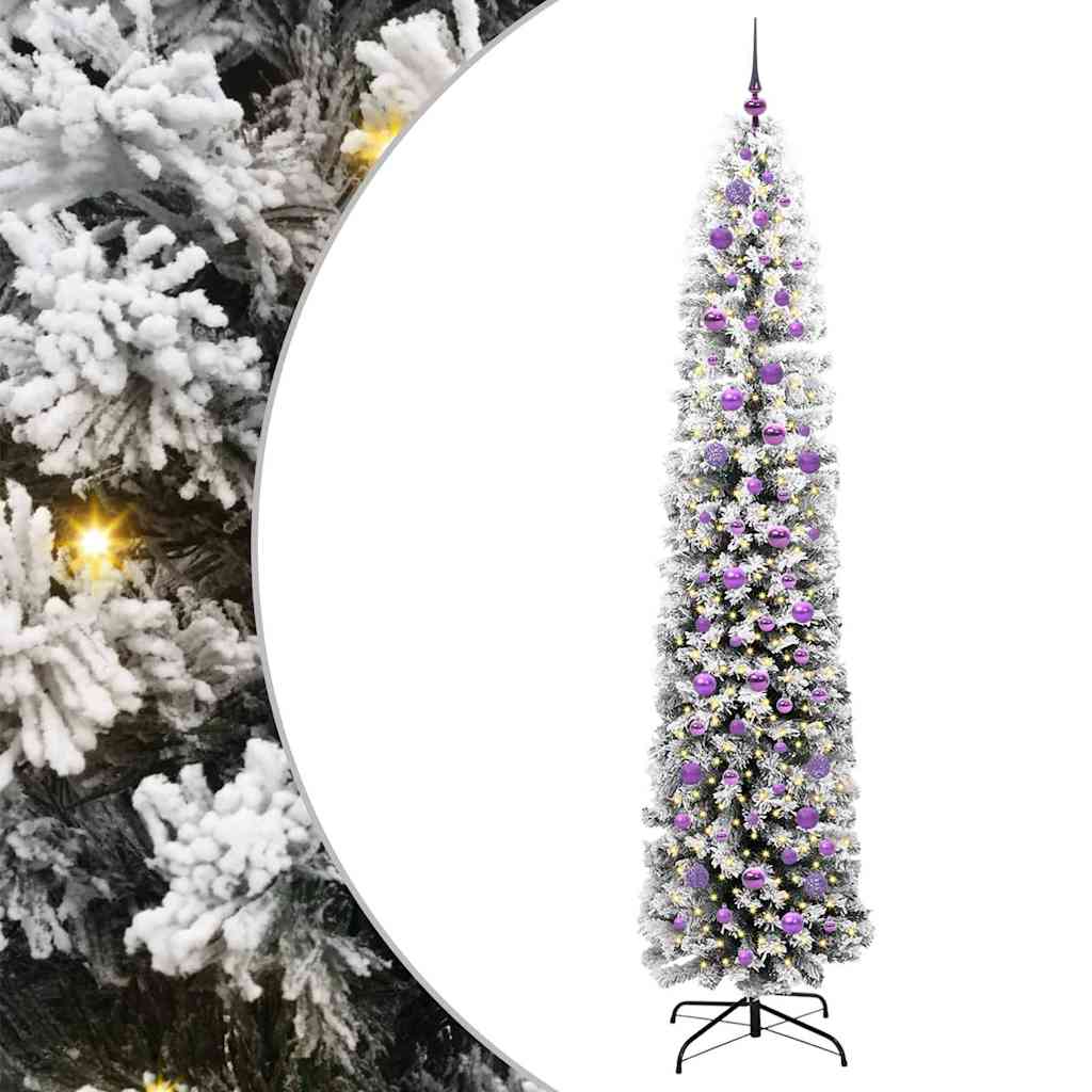 Vidaxl kunstkerstboom groen 240 cm pvc en staal en kunststof