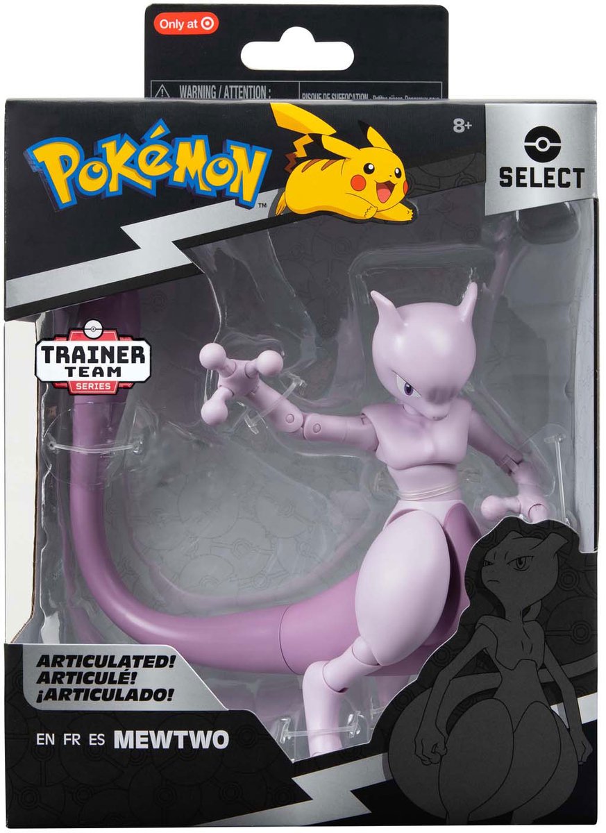 Jazwares figurine pokémon select mewtwo figurine articulée 15 cm