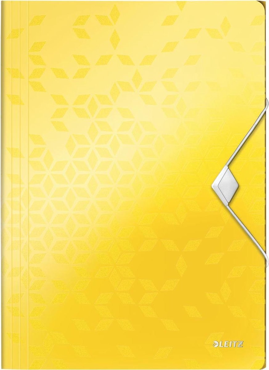 Chemise élasto plastique Leitz wow pour documents A4 - Chemise à 3 rabats pour 150 feuilles - jaune