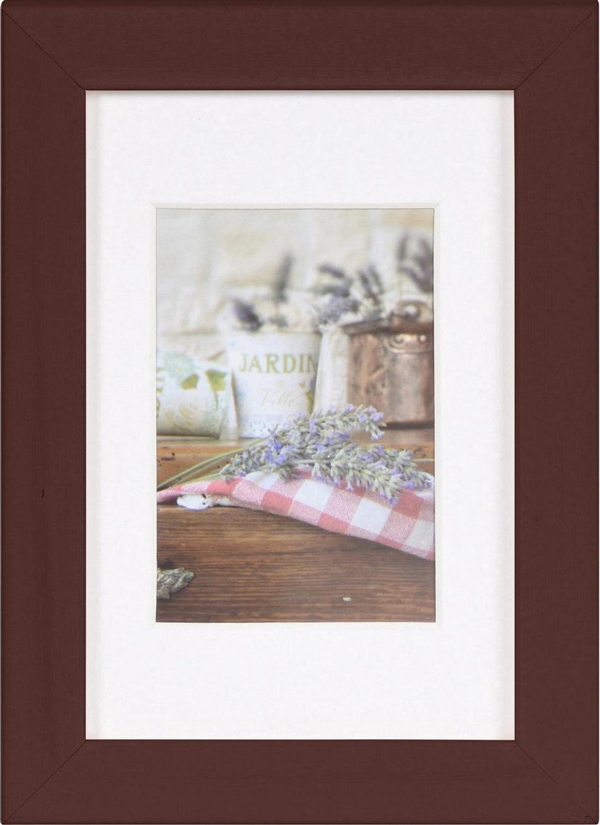 Cadre photo Henzo - - jardin - format photo 10x15 cm - marron foncé