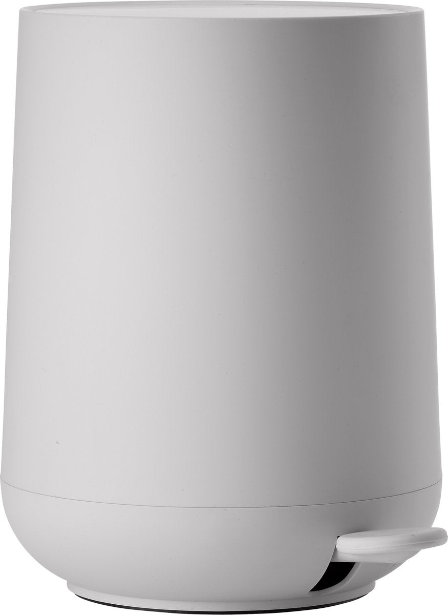 Zone Danemark Poubelle à pédale Nova - Poubelle de salle de bain à fermeture douce - Petite poubelle - Accessoires de salle de bain - Plastique - 3 litres - 23,5 x 20,5 cm - Gris gulliter (gris)