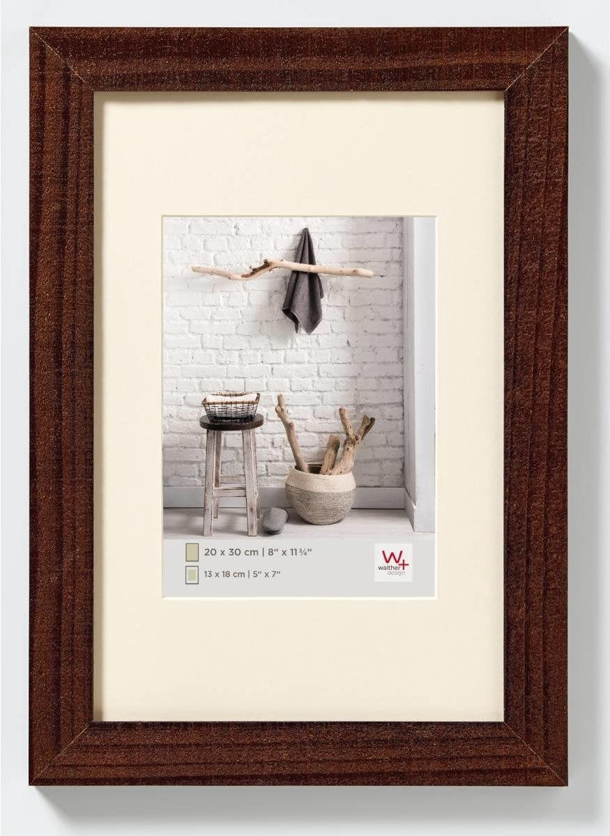 Walther home - cadre en bois - format photo 20x30 cm - noyer