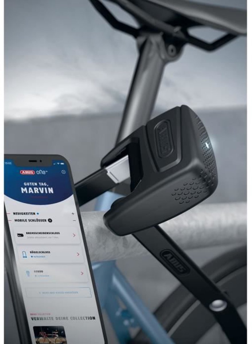 Antivol de vélo Abus antivol pliable intelligent avec alarme - bordo™ one 6000a - niveau de sécurité 10 - noir - 120 cm - adapté aux vélos électriques et vélos de ville
