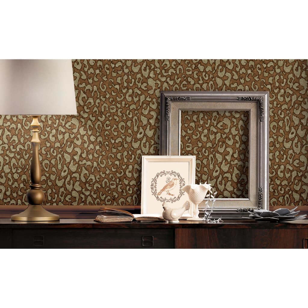 DUTCH WALLCOVERINGS DUTCH WALLCOVERINGS Papier peint imprimé léopard marron