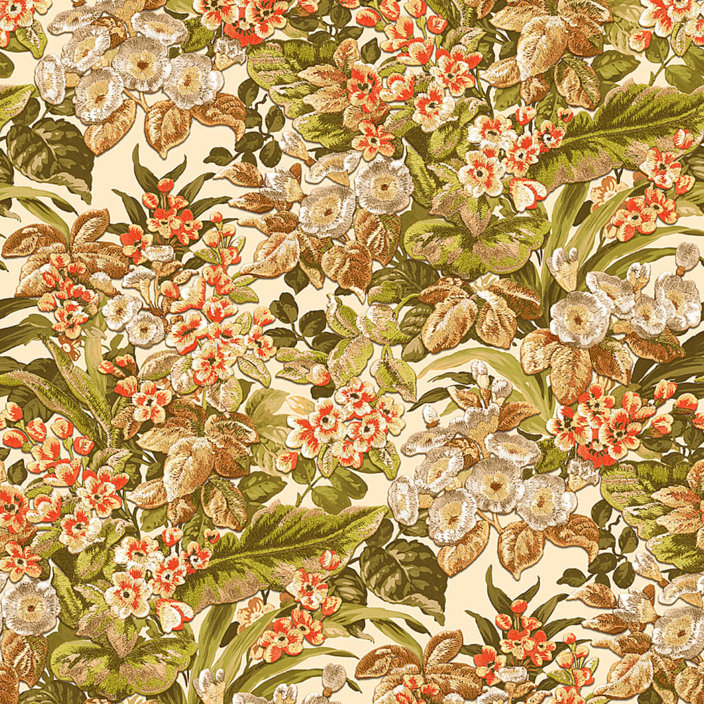 Papier peint Dutch wallcoverings floral vert