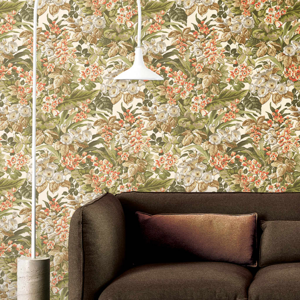 Papier peint Dutch wallcoverings floral vert