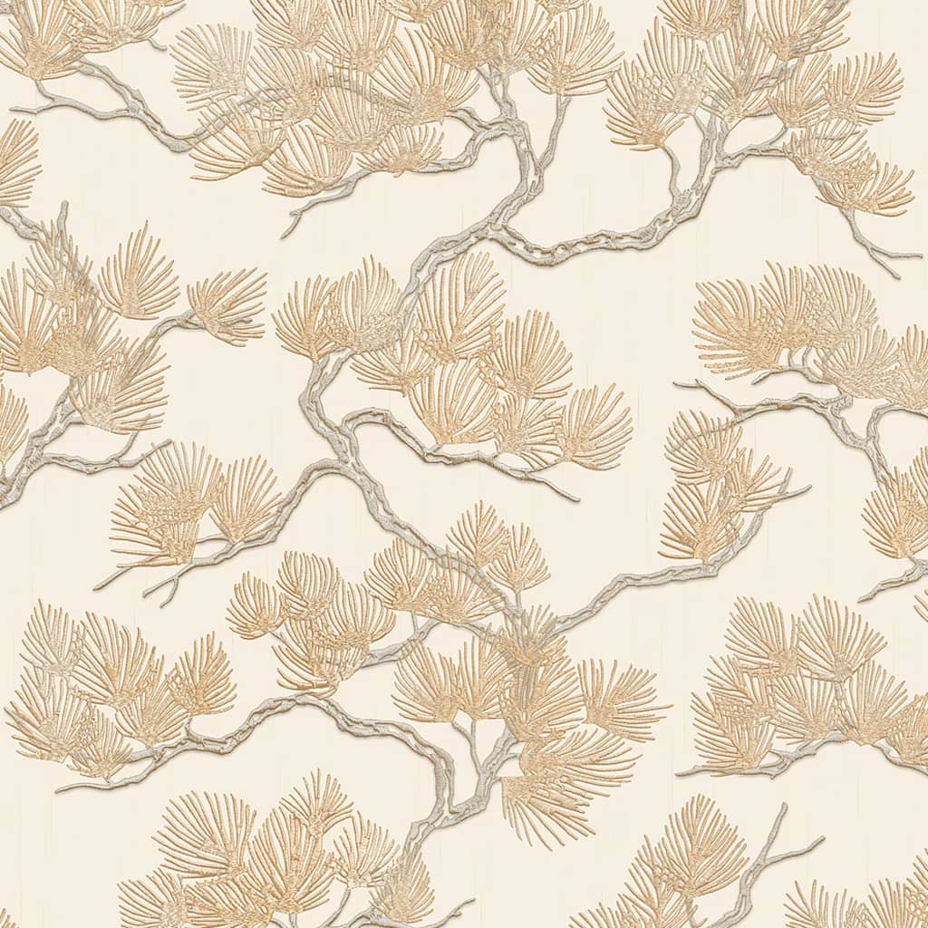 DUTCH WALLCOVERINGS DUTCH WALLCOVERINGS Papier peint Pin couleur crème