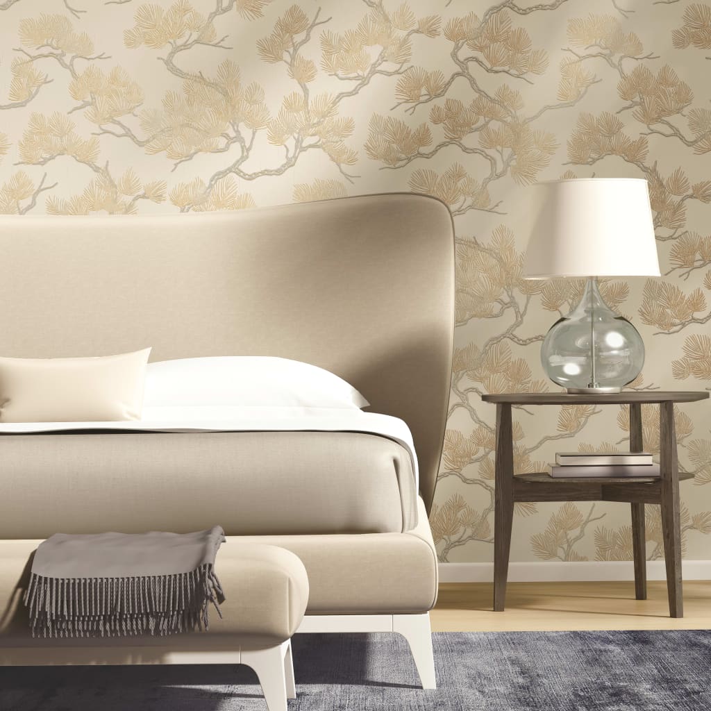 DUTCH WALLCOVERINGS DUTCH WALLCOVERINGS Papier peint Pin couleur crème