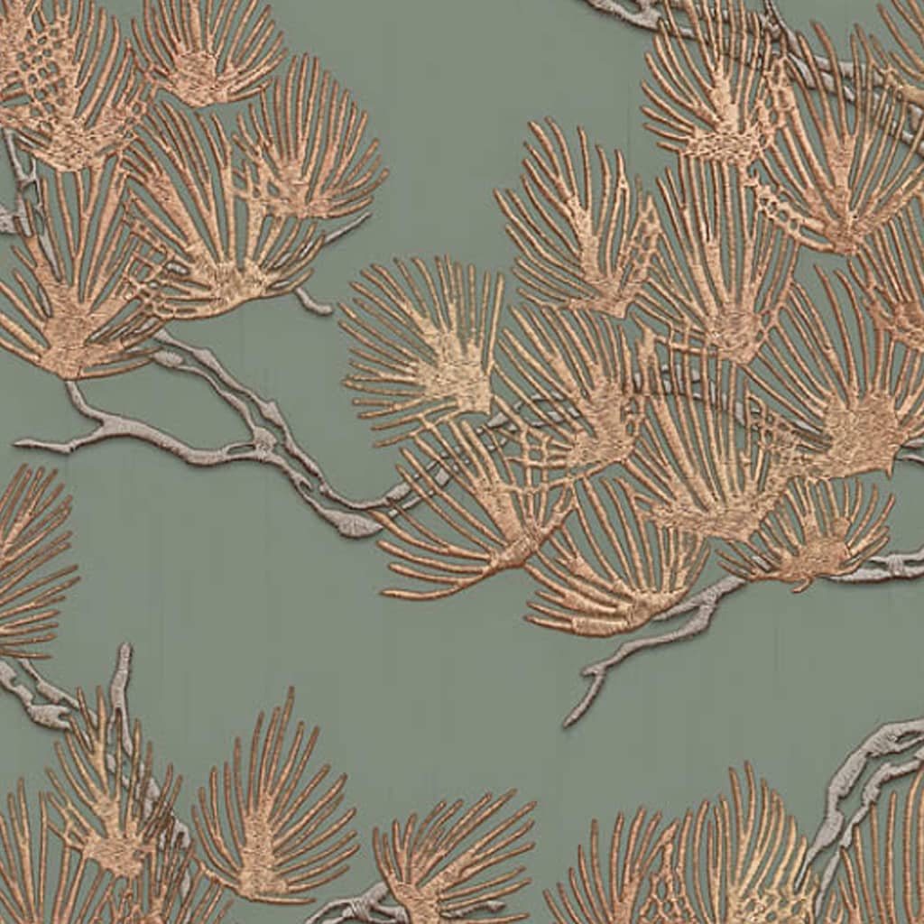 Papier peint Dutch wallcoverings pin vert