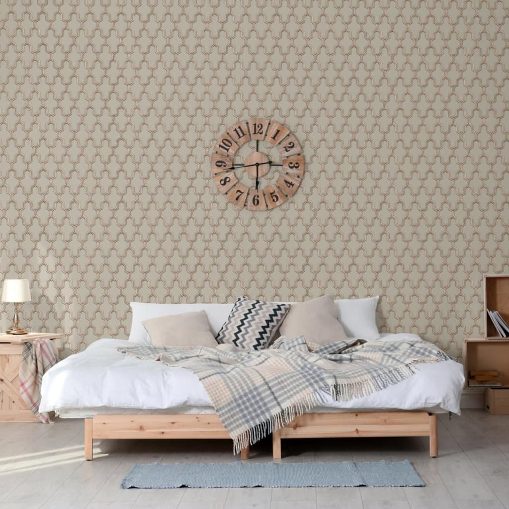 Papier peint Dutch wallcoverings géométrique doré et vert