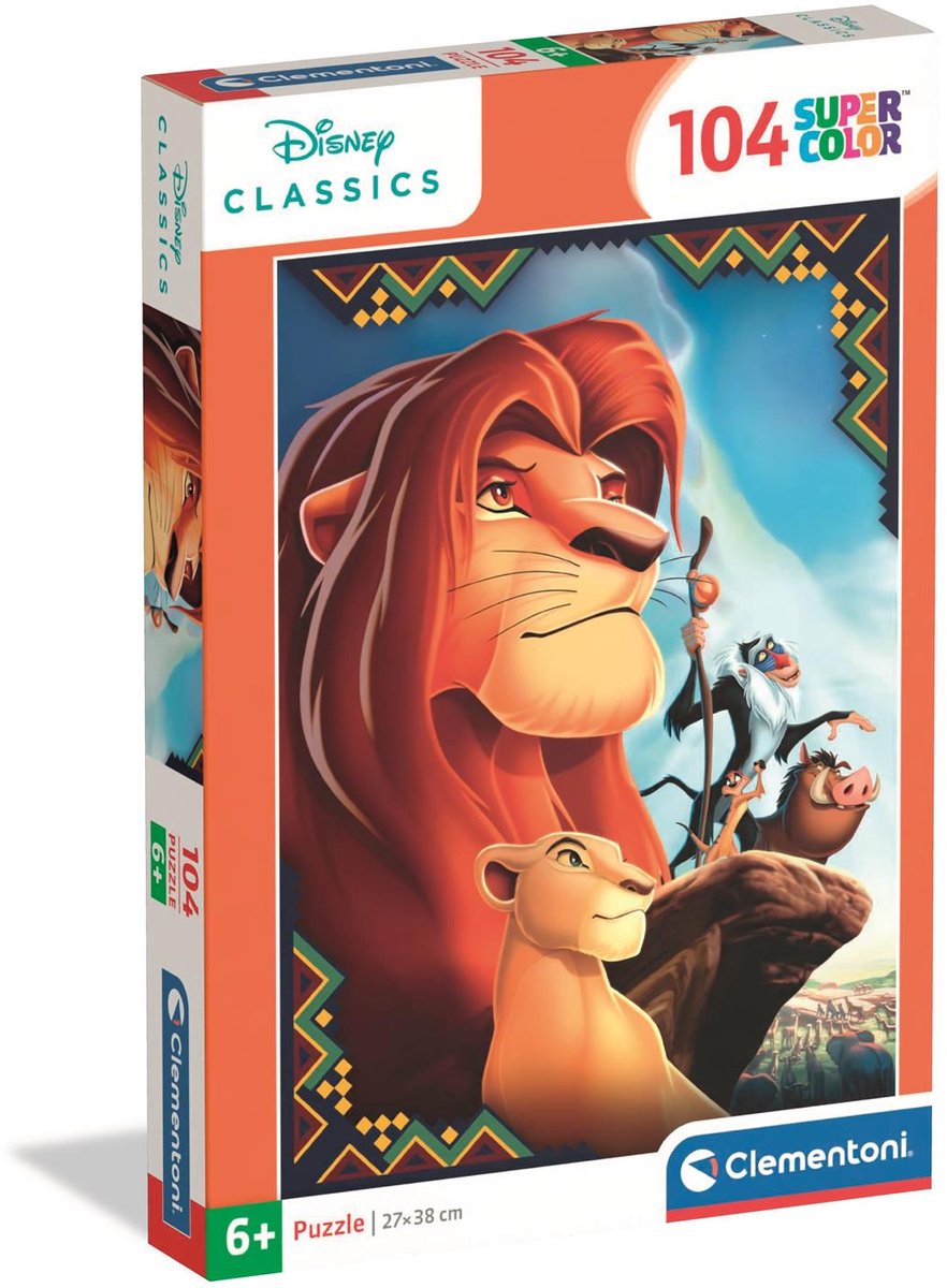 Puzzle Clementoni Le Roi Lion Disney, 104 pièces.
