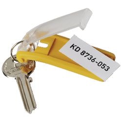 Porte-clés durables jaune 6 pcs