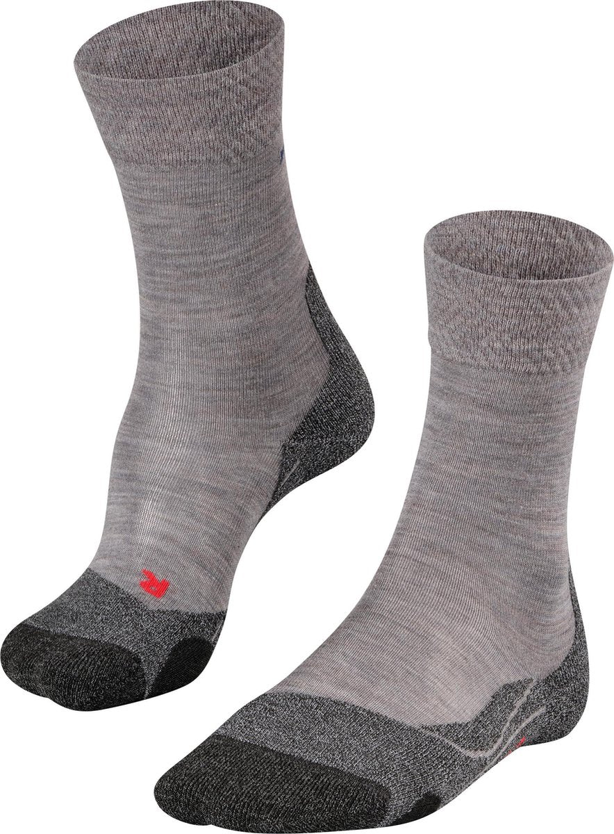 Falke tk2 mélange anti-ampoules laine épaisse matériau fonctionnel chaussettes de marche femme gris - taille 37-38
