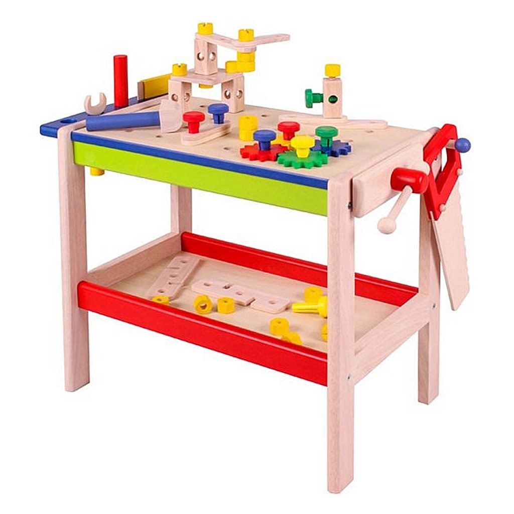 Établi en bois Basic njoy kids avec outils et accessoires 52 pièces