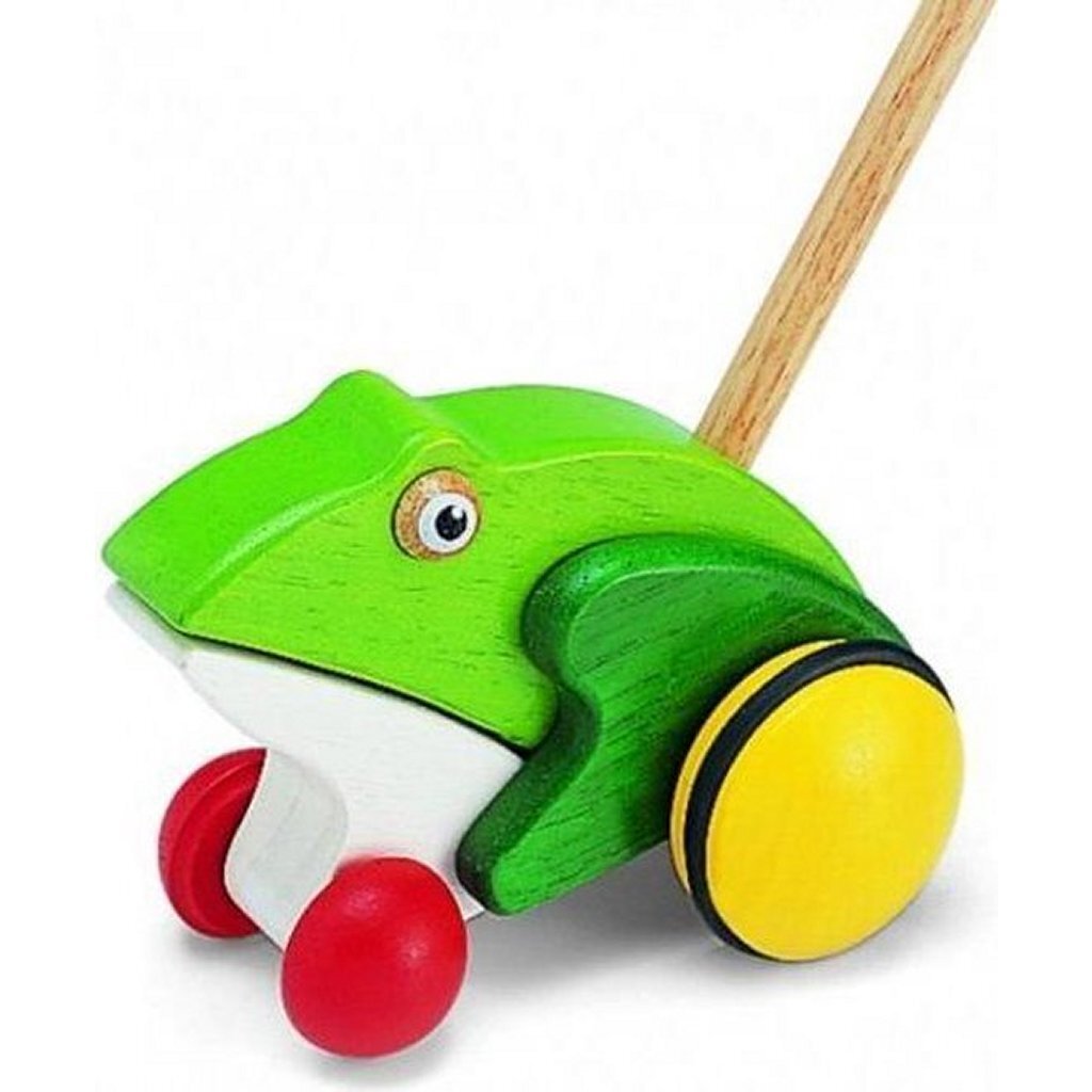 Pintoy Pintoy Poussoir en Bois Grenouille