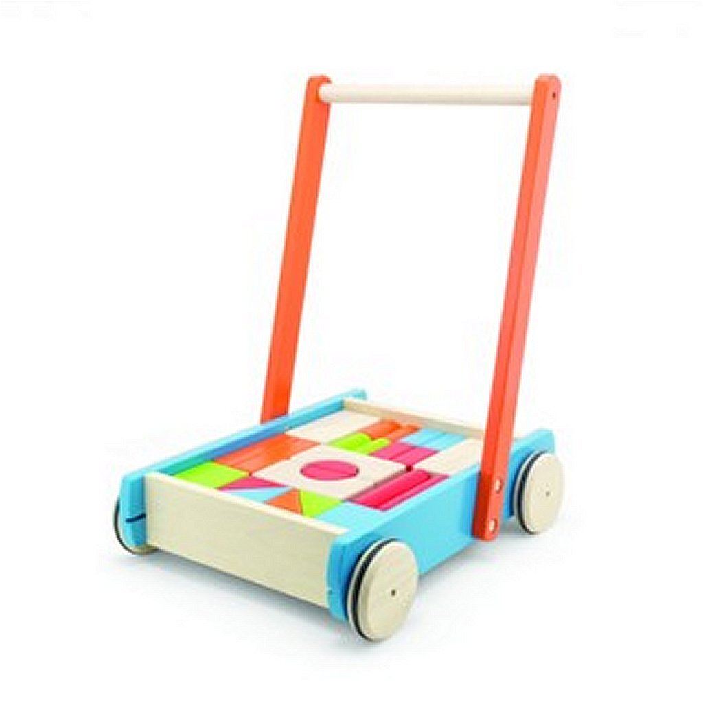 Chariot à pousser pour trotteur Pintoy avec blocs