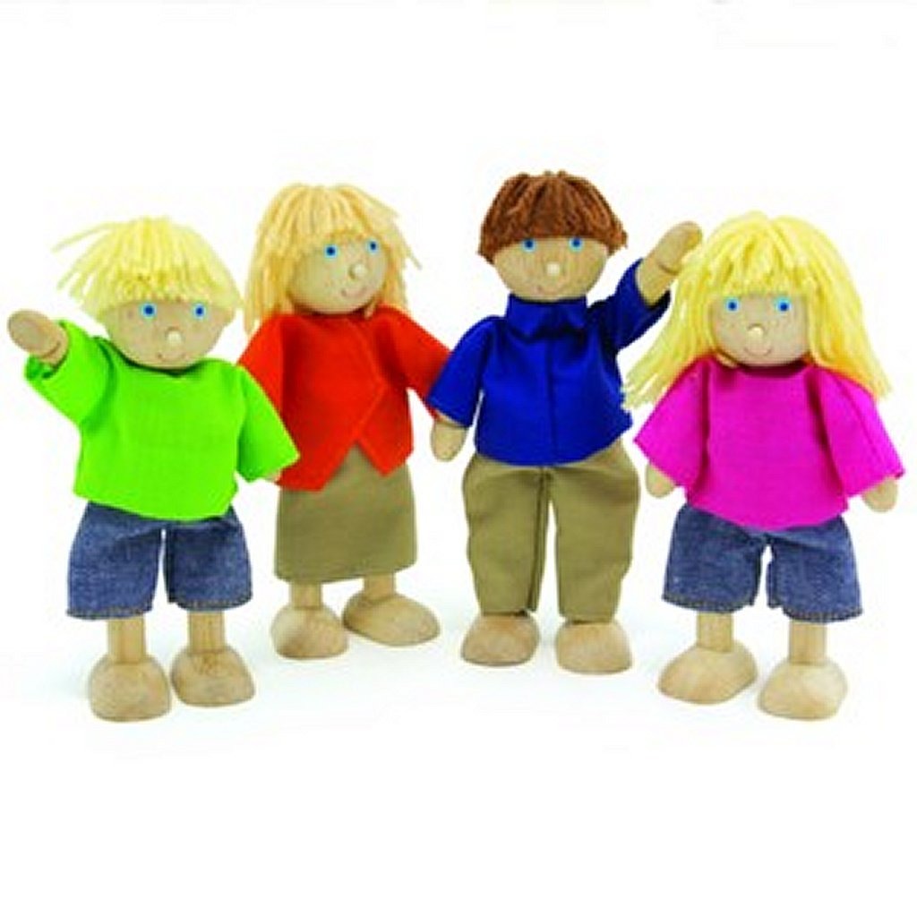 Pintoy Pintoy Dolls Famille heureuse pour Dollhouse