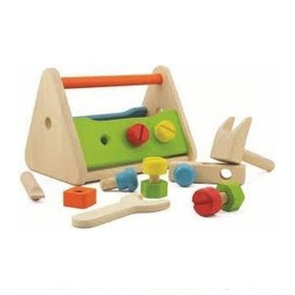 Boîte à outils en bois Pintoy avec contenu